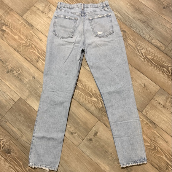 Reformation Stevie Ultra High Rise Straight Leg Jean In Tahoe Destroyed‎ - Picture 2 of 8